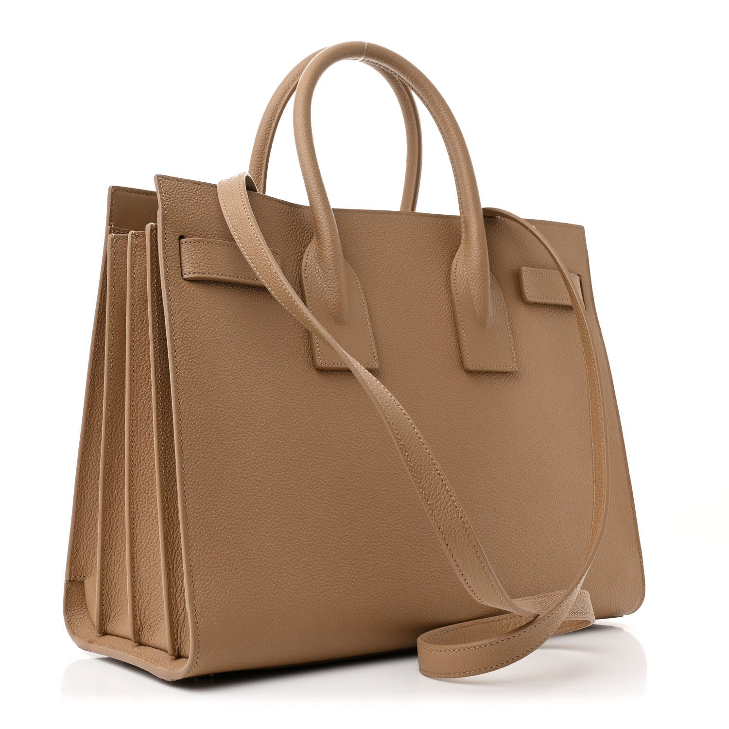 Saint Laurent Grained Calfskin Small Sac De Jour Deep Beige 3 of 13