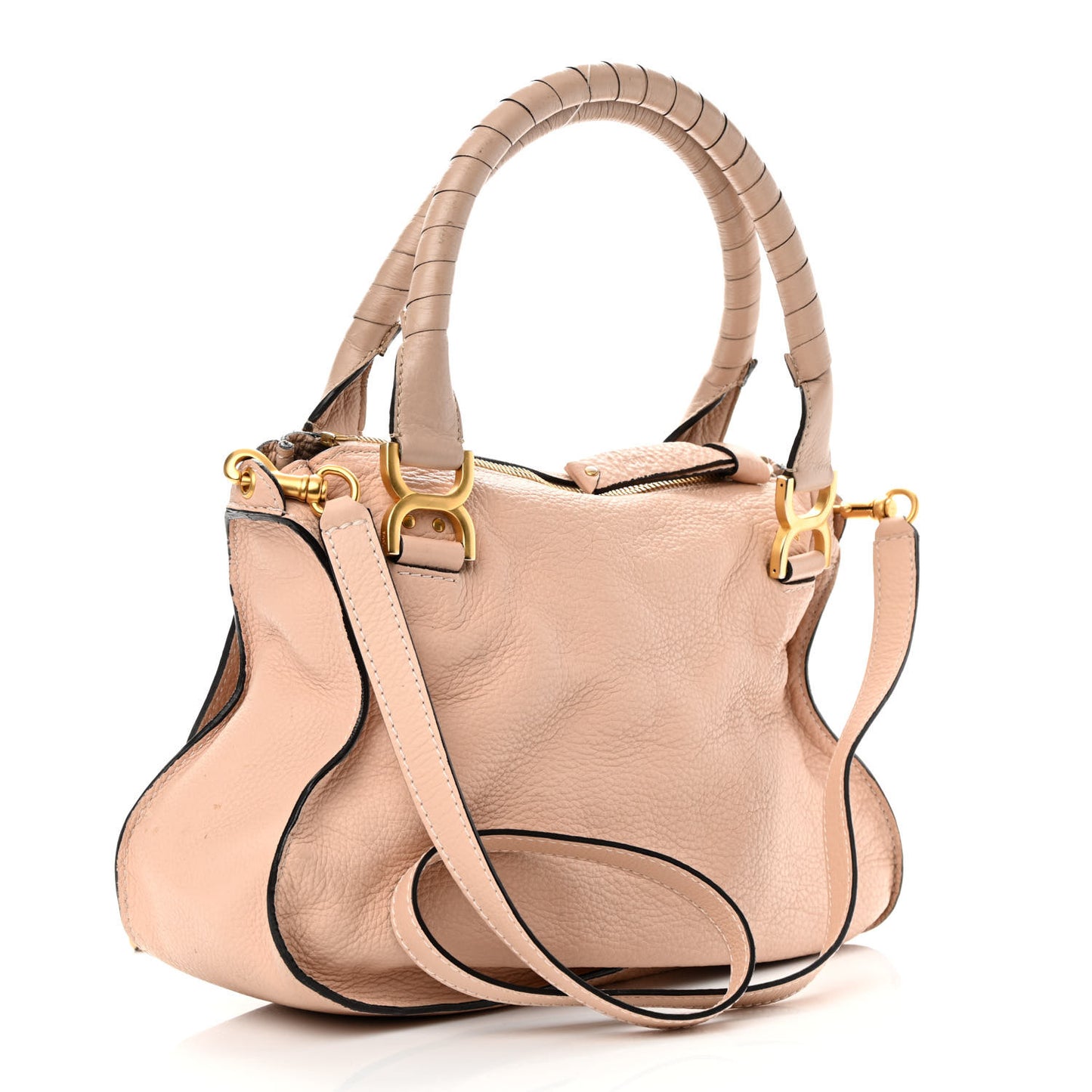 Calfskin Medium Marcie Satchel Blush Nude