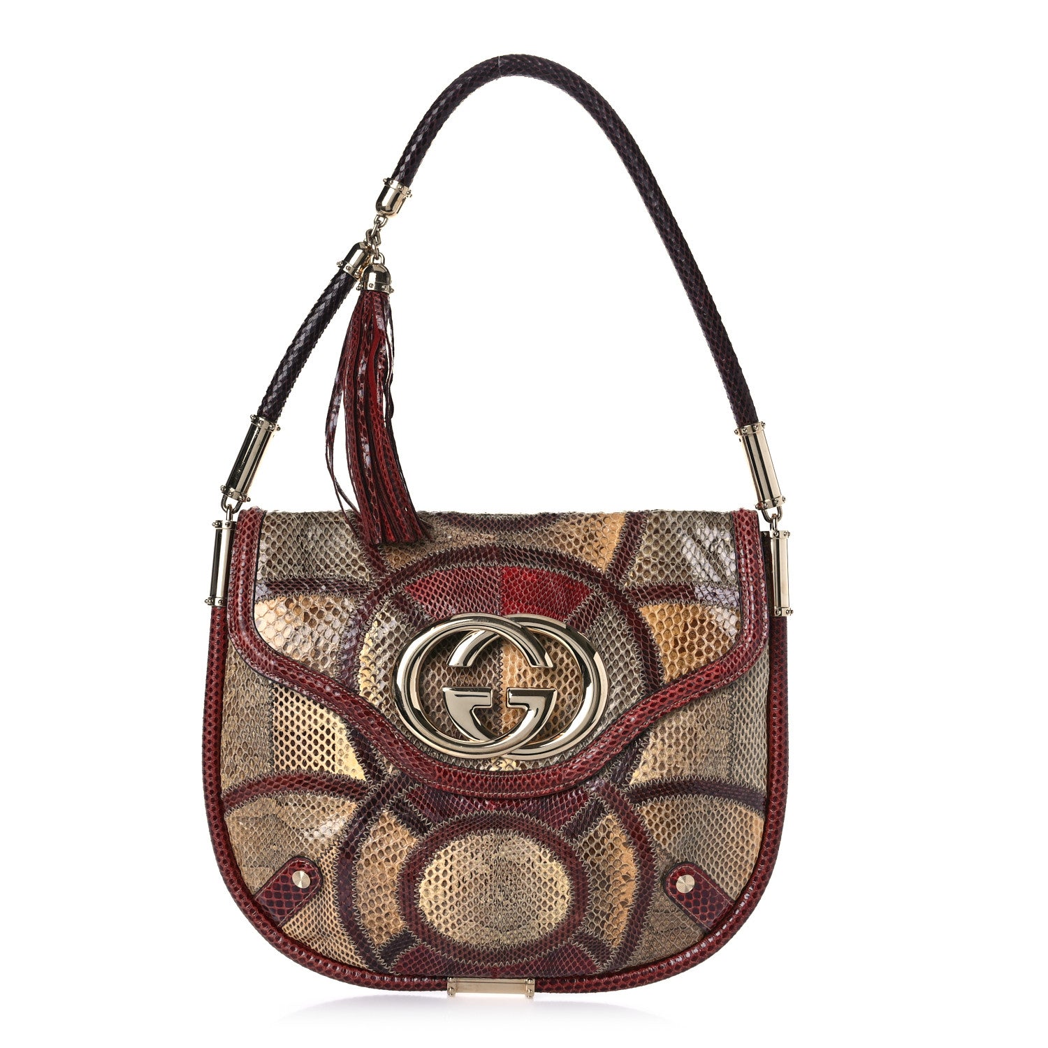 Gucci Exotic Patchwork Britt Medium Shoulder Bag 1 of 9