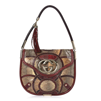 Gucci Exotic Patchwork Britt Medium Shoulder Bag 1 of 9