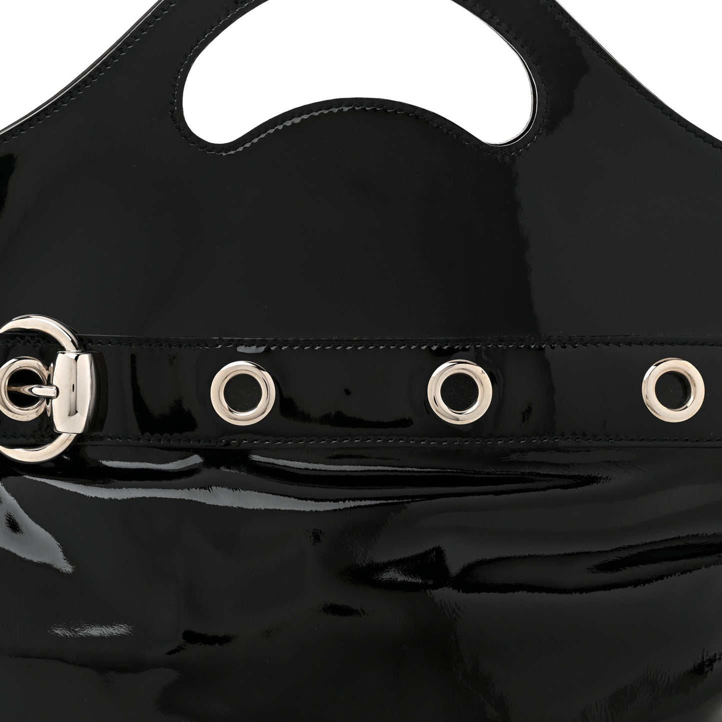 Patent Romy Medium Tote Black