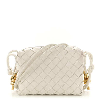 Bottega Veneta Polished Nappa Intrecciato Knot Mini Loop Camera Bag Bone 1 of 11