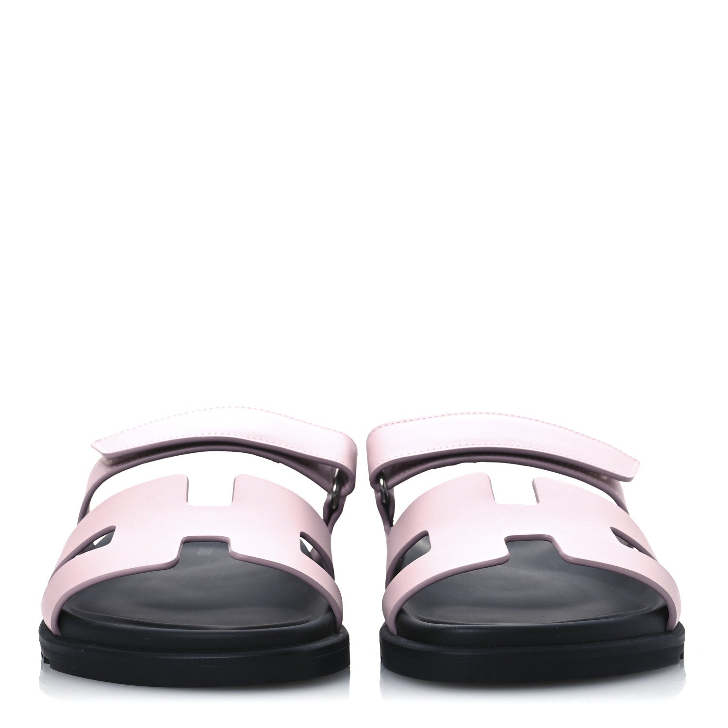 Hermes Calfskin Womens Chypre Sandals 41 Rose Porcelaine 3 of 13