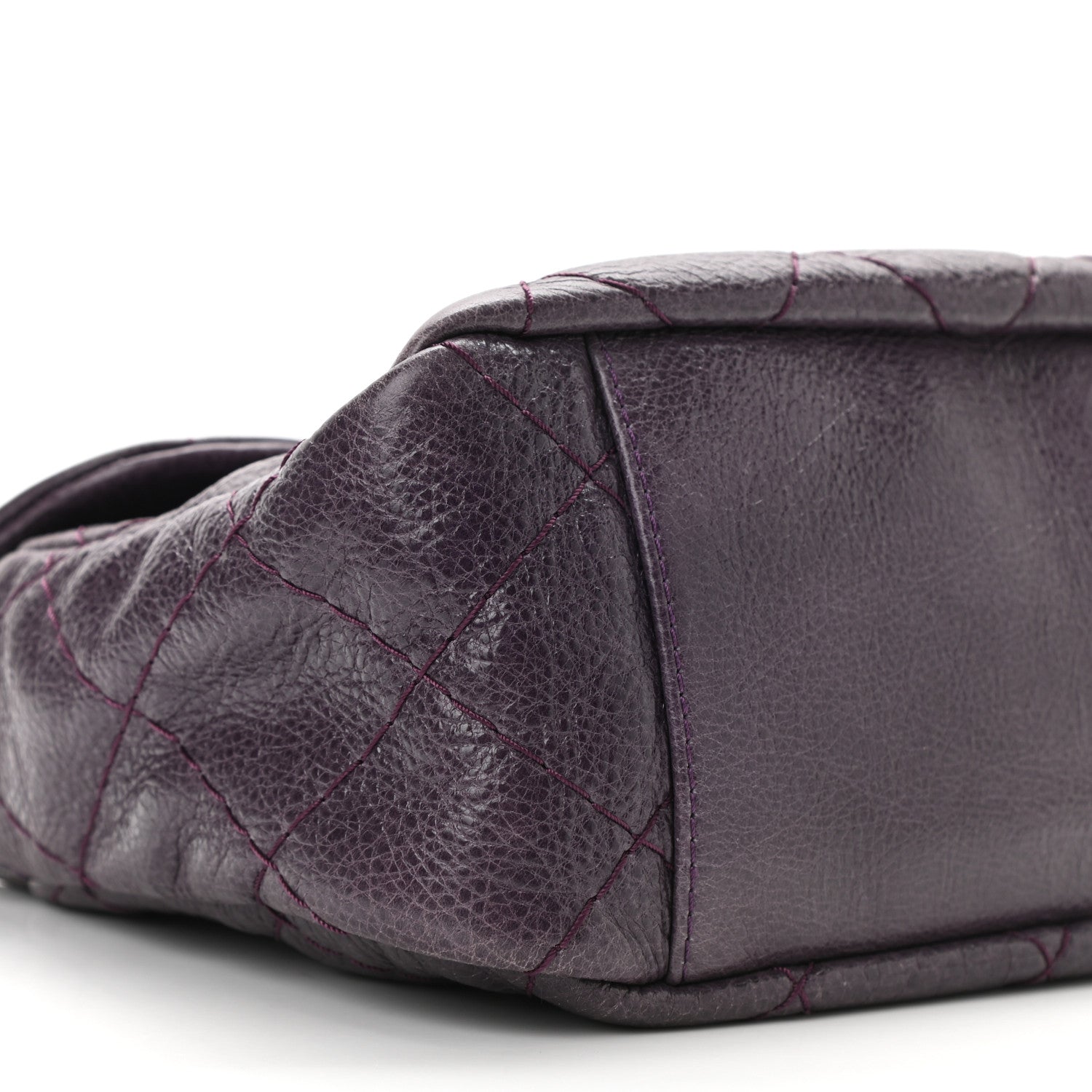 Chanel Glazed Calfskin Stitched On The Road Flap Purple 9 of 10