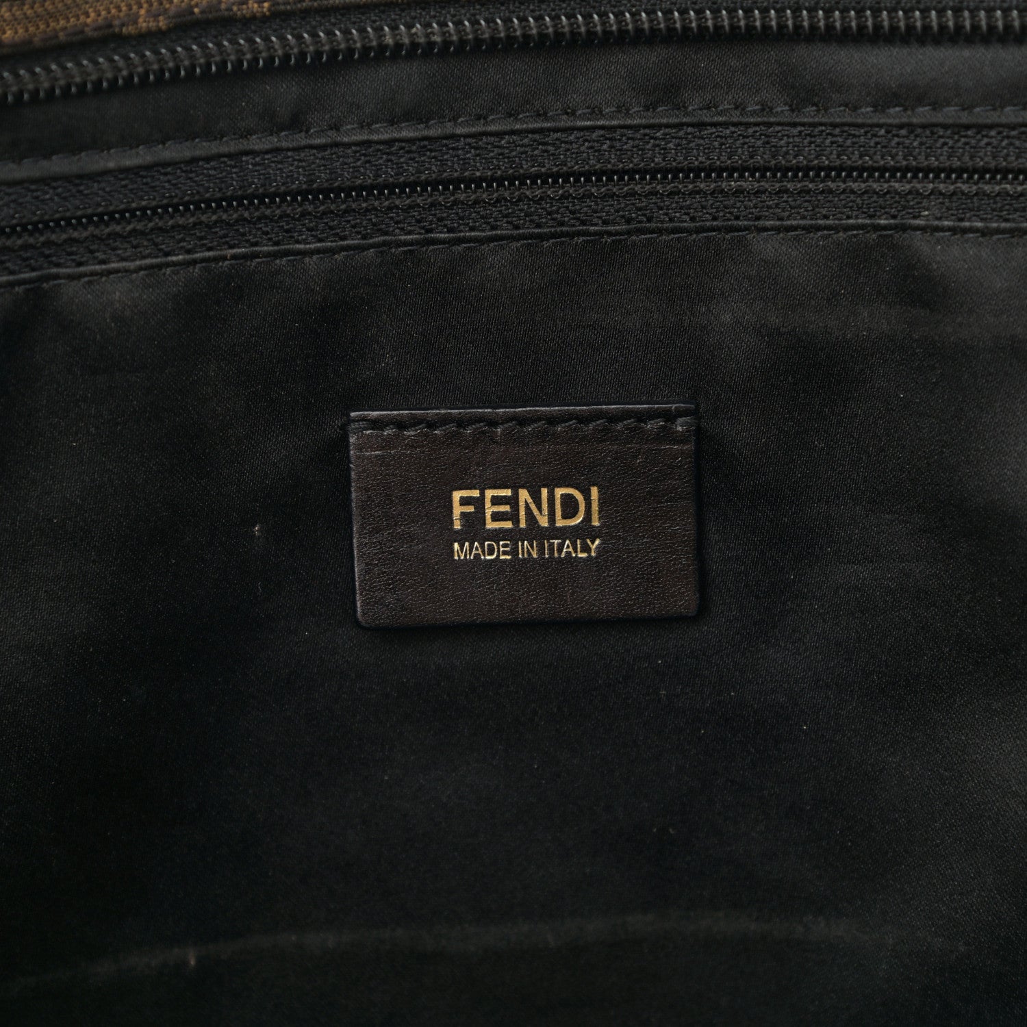 Fendi Zucca Quilted Medium Roll Tote Tobacco Black 5 of 9