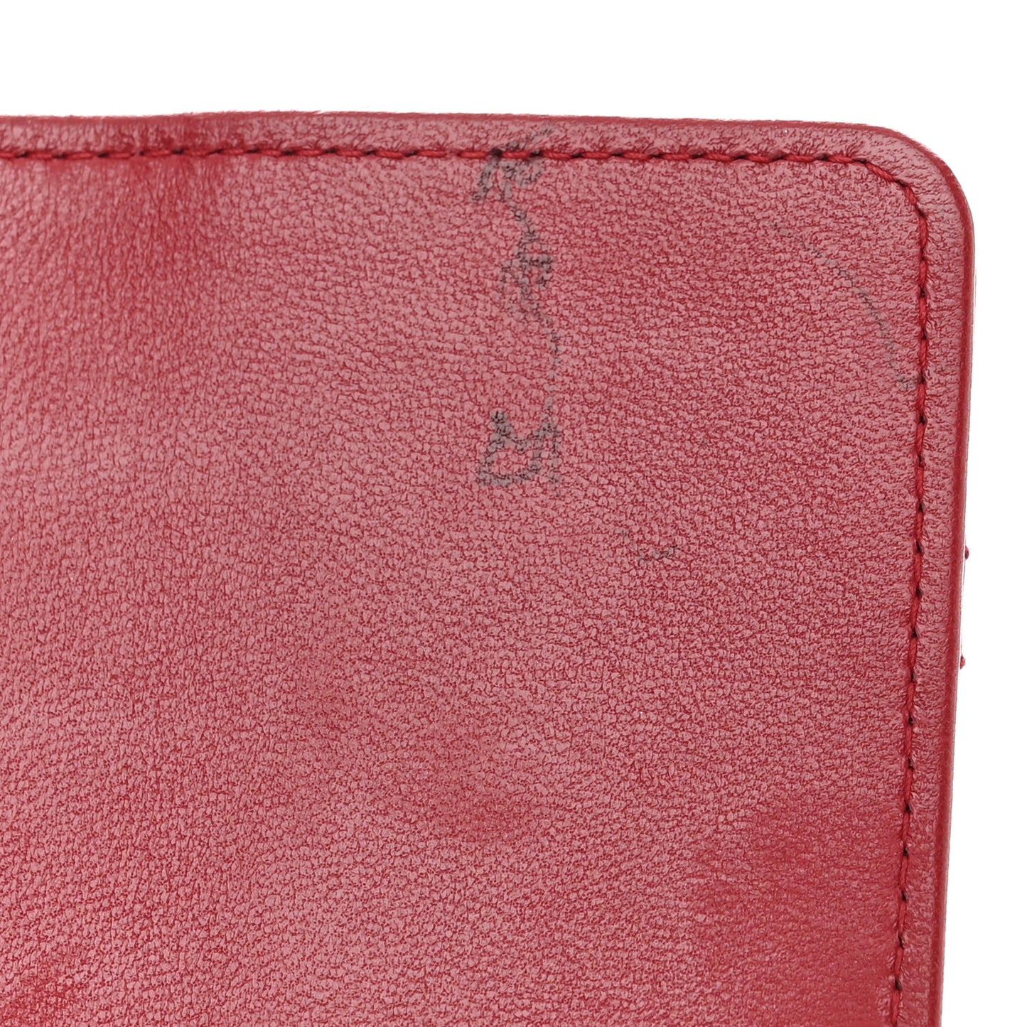 Lambskin Quilted Trendy CC Large Gusset Flap Wallet Dark Red