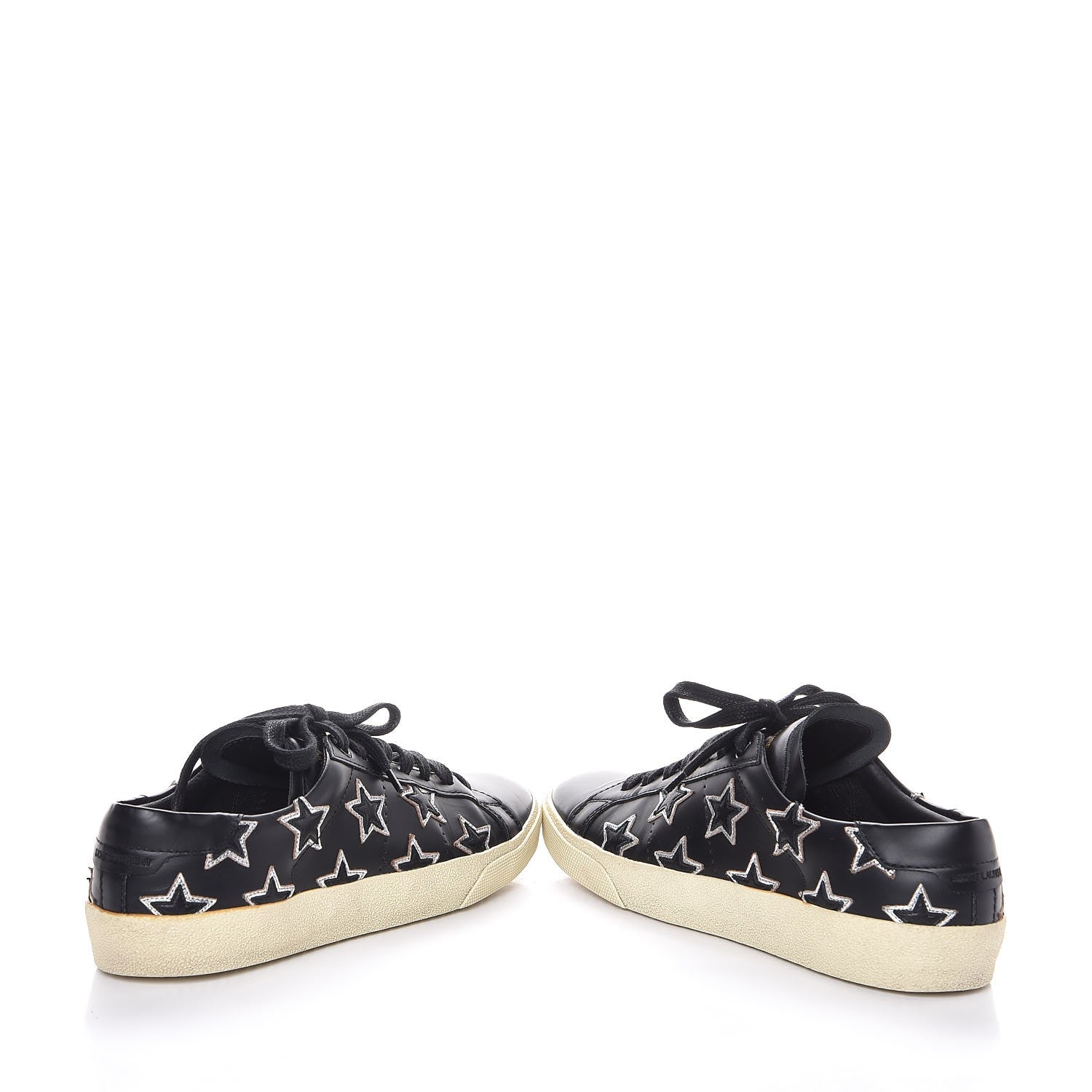 Saint Laurent Nappa Star Court Sneakers 38.5 Black 6 of 11