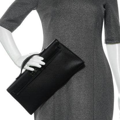 Hermes Swift Kelly Cut Clutch Pochette Black 2 of 8