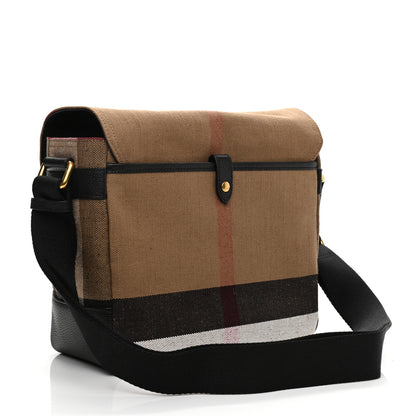 Burberry Canvas Mega Check Small Baildon Messenger Bag Black 3 of 10