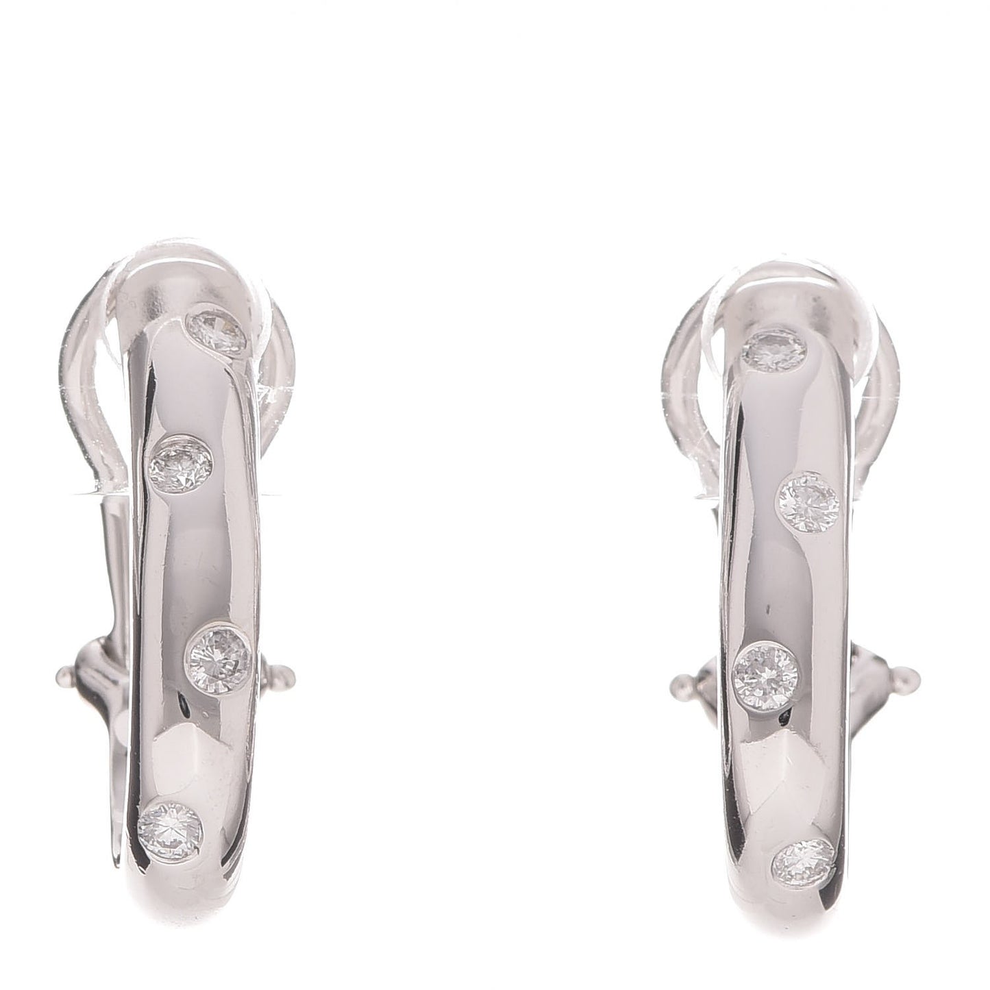 Platinum Diamond Etoile Hoop Earrings