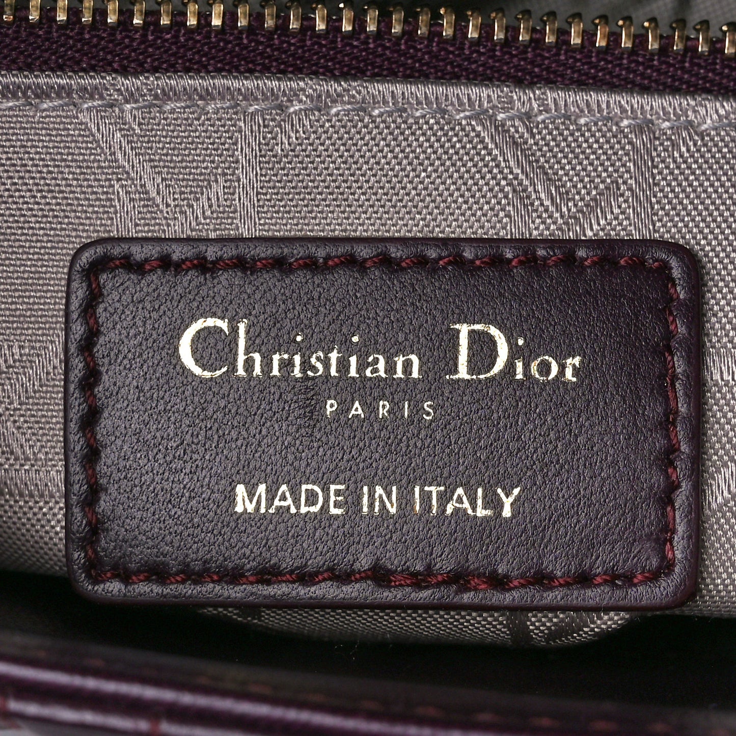 Lambskin Cannage Small Lucky Badges My Lady Dior Plum