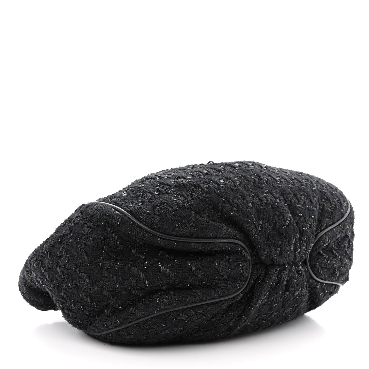 Chanel Tweed Boucle Knitting Bag Black 4 of 10