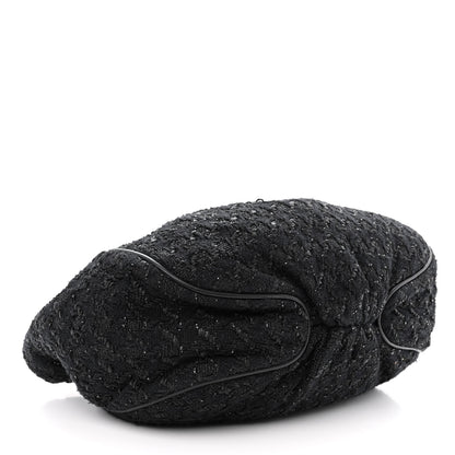Chanel Tweed Boucle Knitting Bag Black 4 of 10