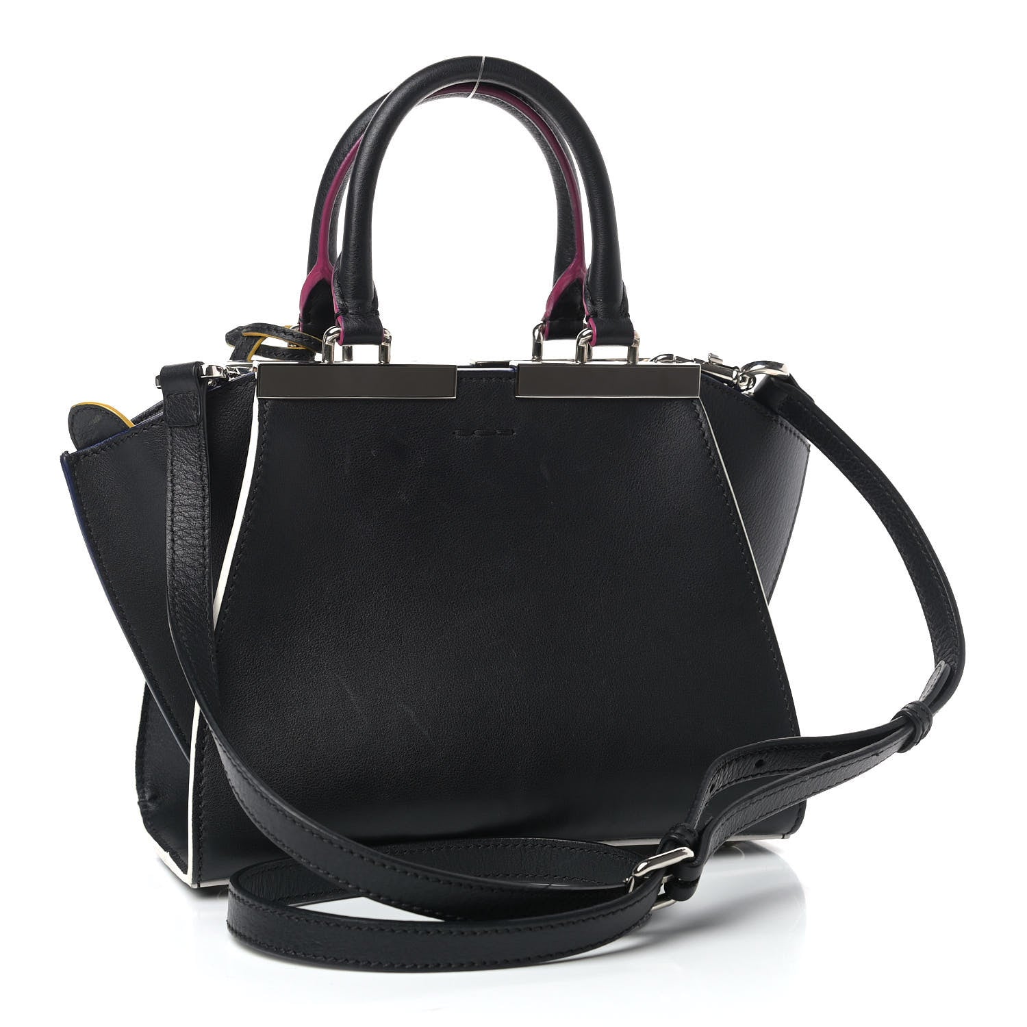 Fendi Vitello Dolce Mini 3Jours Tote Black 3 of 13