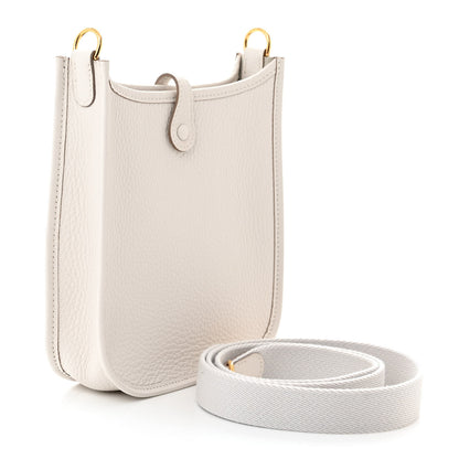 Hermes Taurillon Clemence Amazone Evelyne TPM Gris Pale 3 of 11