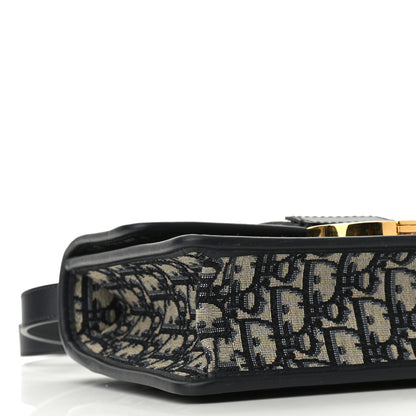Christian Dior Oblique 30 Montaigne Flap Bag Blue 8 of 9