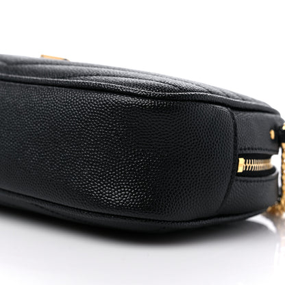 Saint Laurent Grain De Poudre Matelasse Monogram Mini Lou Camera Bag Black 8 of 13
