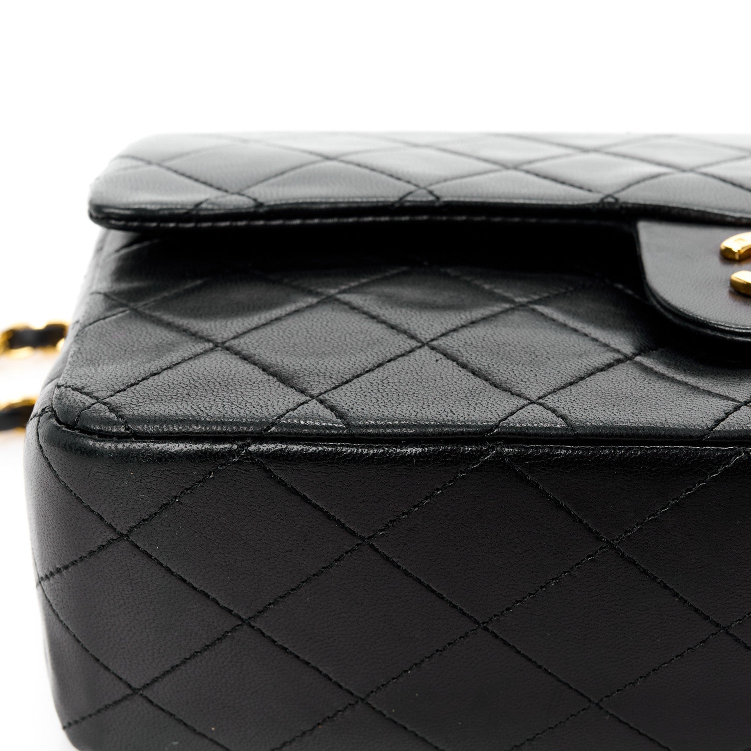 Chanel Lambskin Quilted Medium Double Flap Black 13 of 13