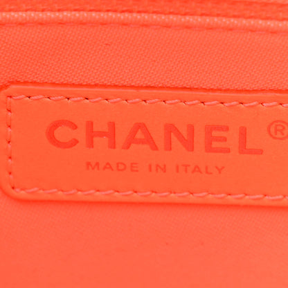 Chanel Mixed Fibers Small Deauville Tote Yellow Orange 6 of 11