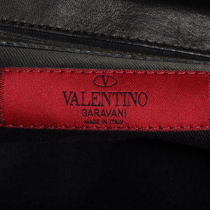 Valentino Garavani Vitello Rockstud Single Handle Flap Tote Black 6 of 9