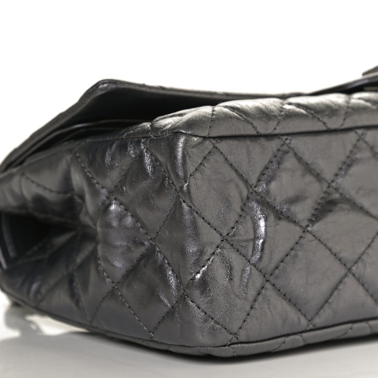 Metallic Aged Calfskin Quilted 2.55 Reissue 226 Flap Silver