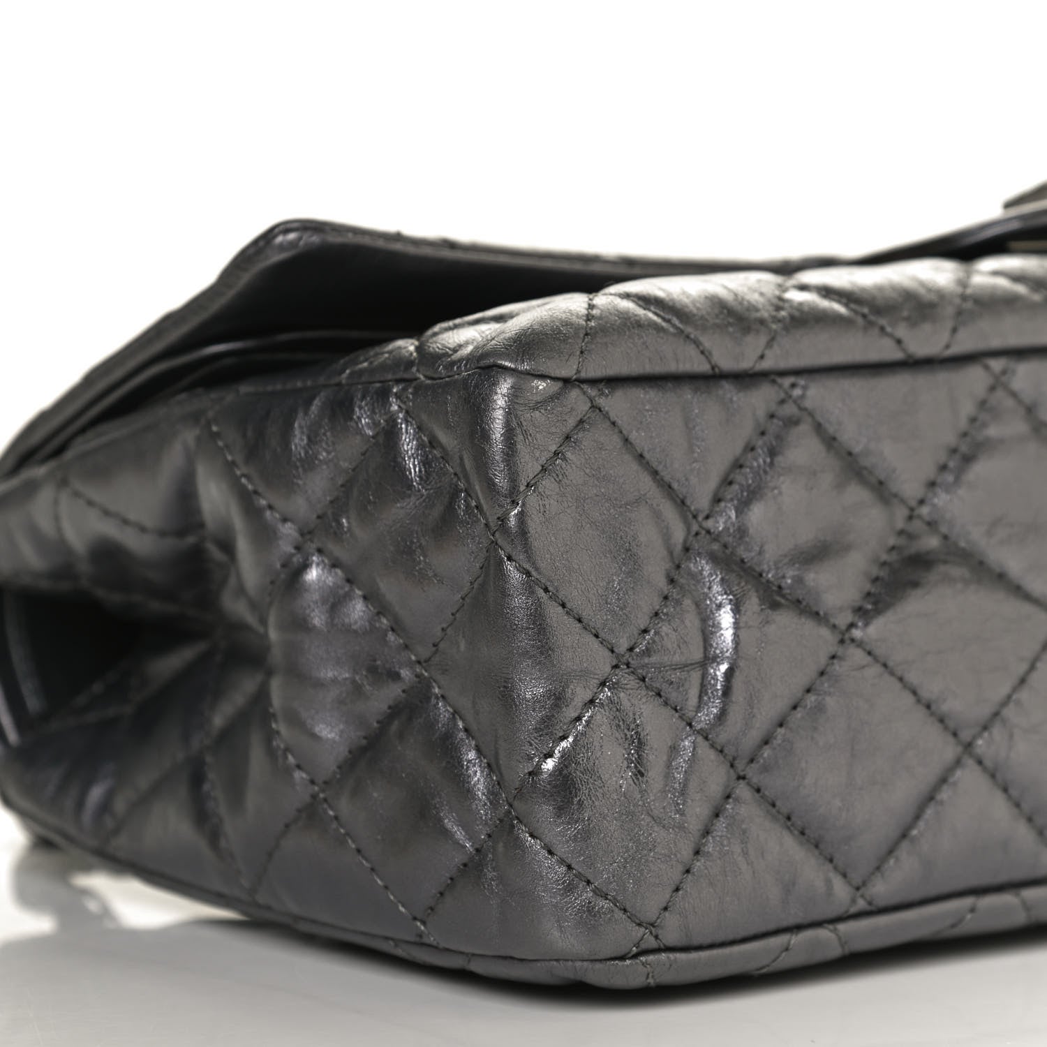 Chanel Metallic Aged Calfskin Quilted 2.55 Reissue 226 Flap Silver 9 of 10