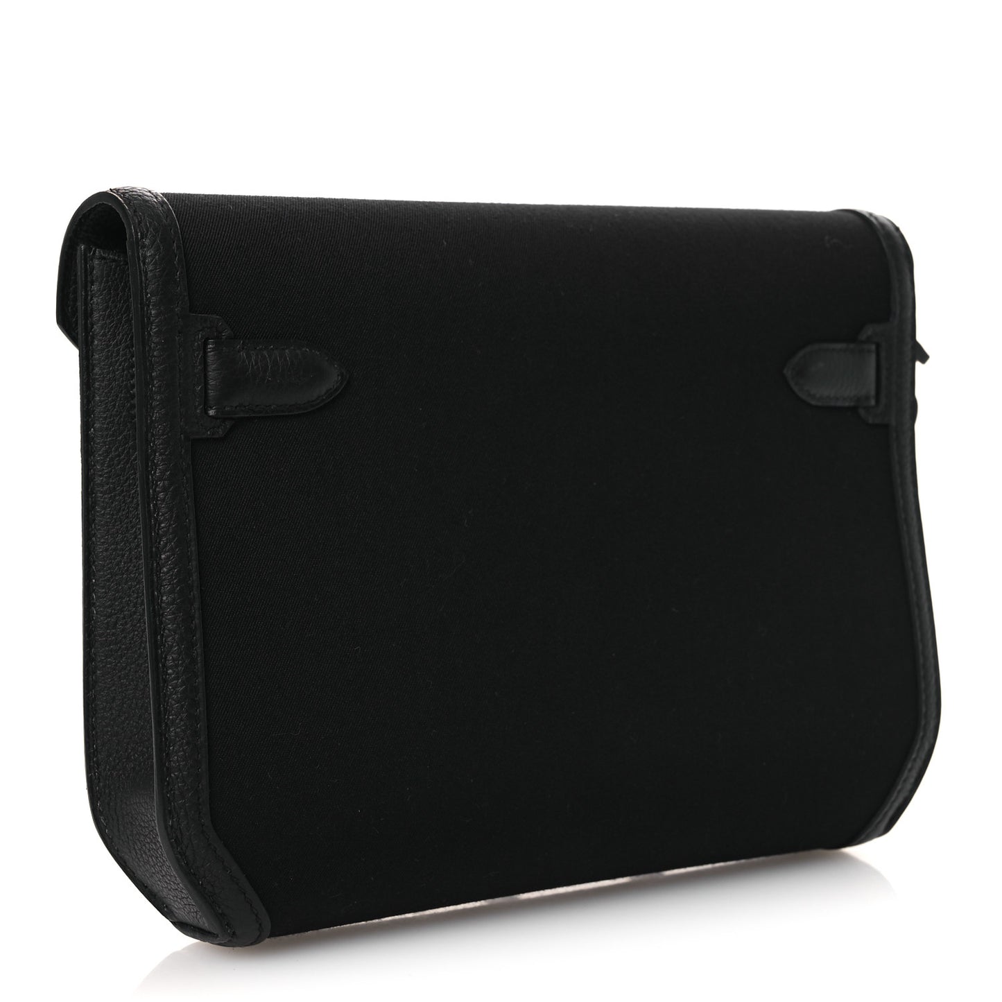Woolycot Togo Kelly Depeches 25 Pouch Black