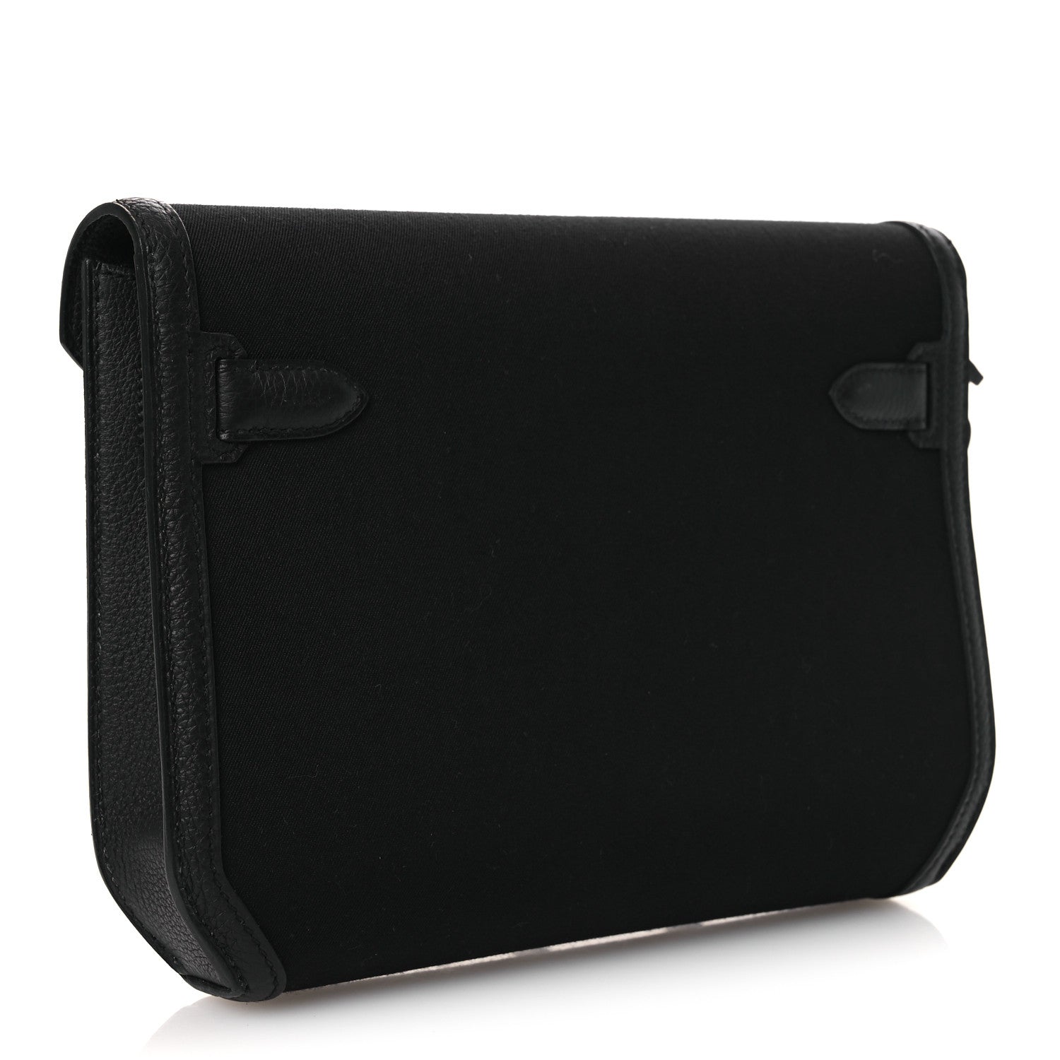 Hermes Woolycot Togo Kelly Depeches 25 Pouch Black 3 of 12