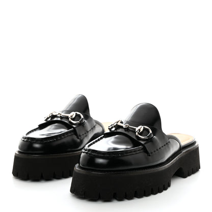 Gucci Magnum Calfskin Womens Horsebit Platform Mules 36.5 Black 3 of 9