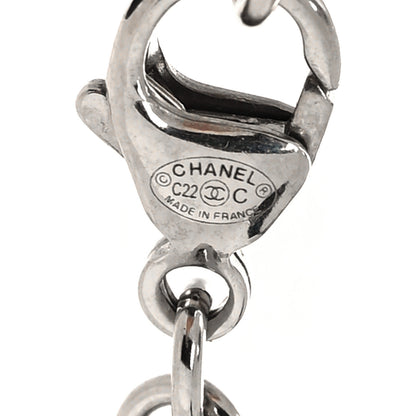 Chanel Crystal Timeless CC Necklace Silver 5 of 5