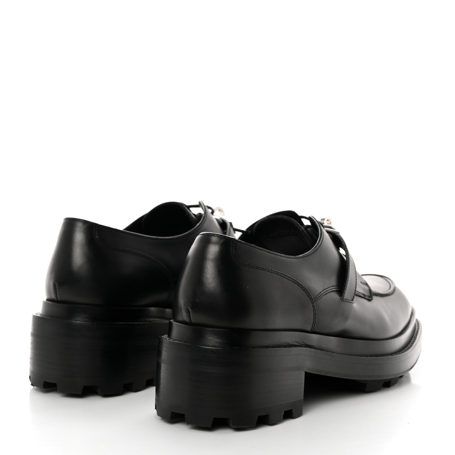 Hermes Glossed Calfskin First Oxford 39 Black 4 of 9