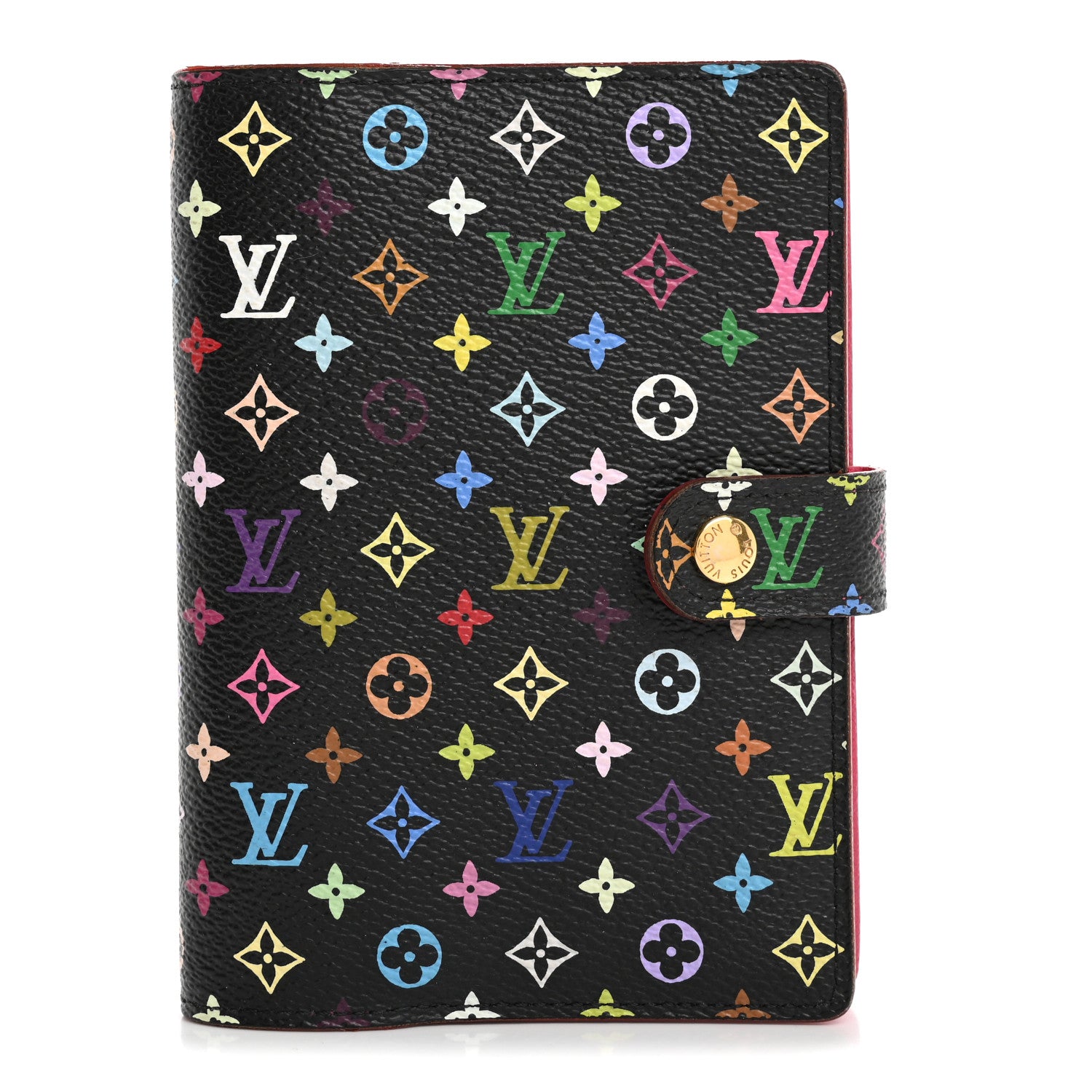Louis Vuitton Monogram Multicolor Small Ring Agenda Cover Black Grenade 1 of 14