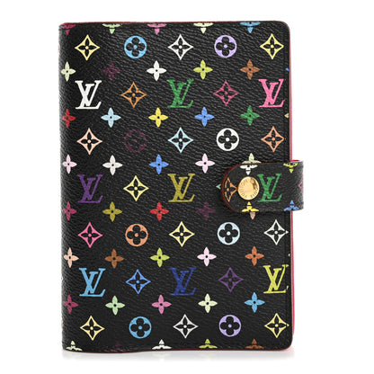 Louis Vuitton Monogram Multicolor Small Ring Agenda Cover Black Grenade 1 of 14