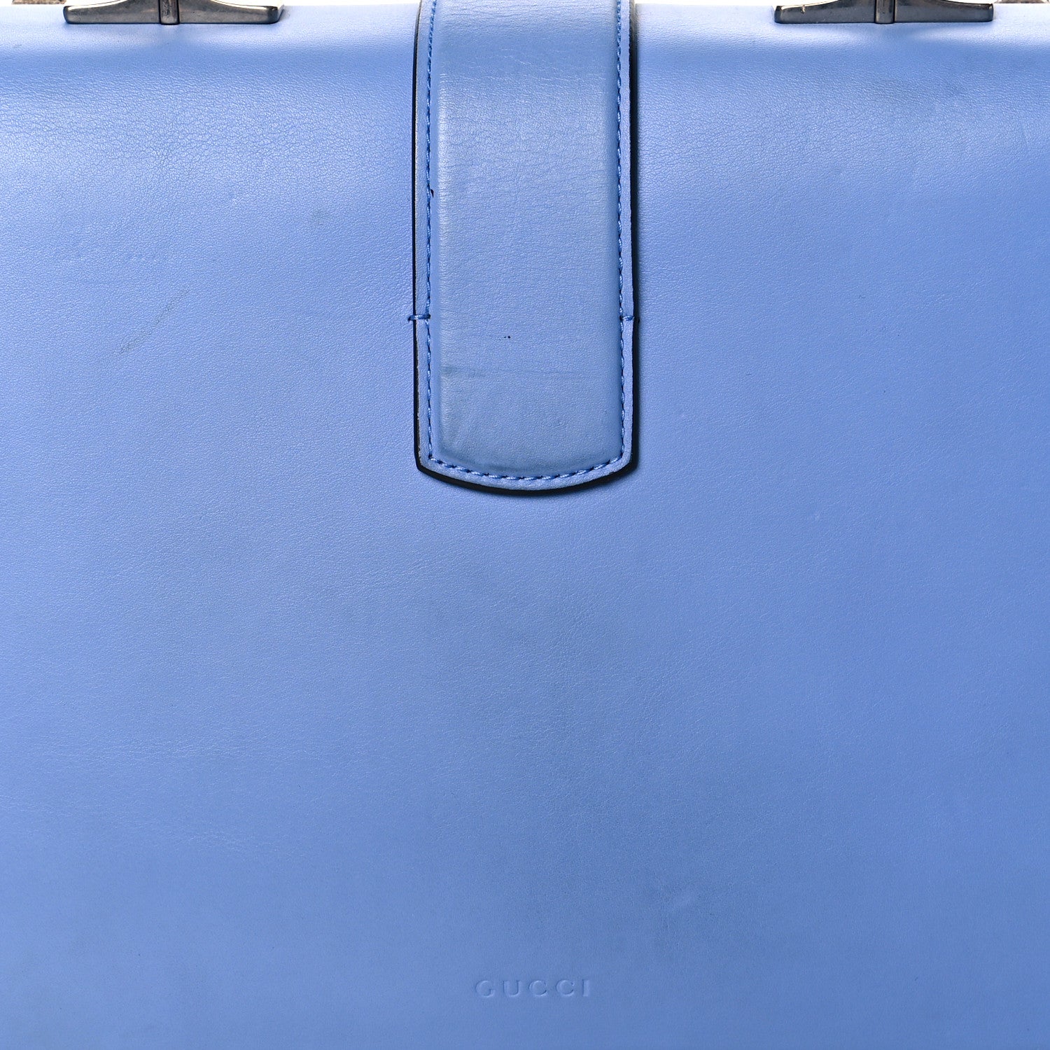 Gucci Calfskin Bamboo Web Embroidered Medium Dionysus Top Handle Bag Light Blue 13 of 13