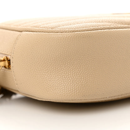 Saint Laurent Grain De Poudre Matelasse Monogram Mini Lou Camera Bag Ivory Natural 9 of 11