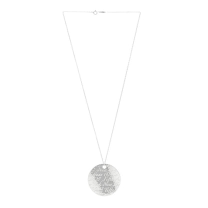 Tiffany Sterling Silver Notes Round Pendant Necklace 3 of 5