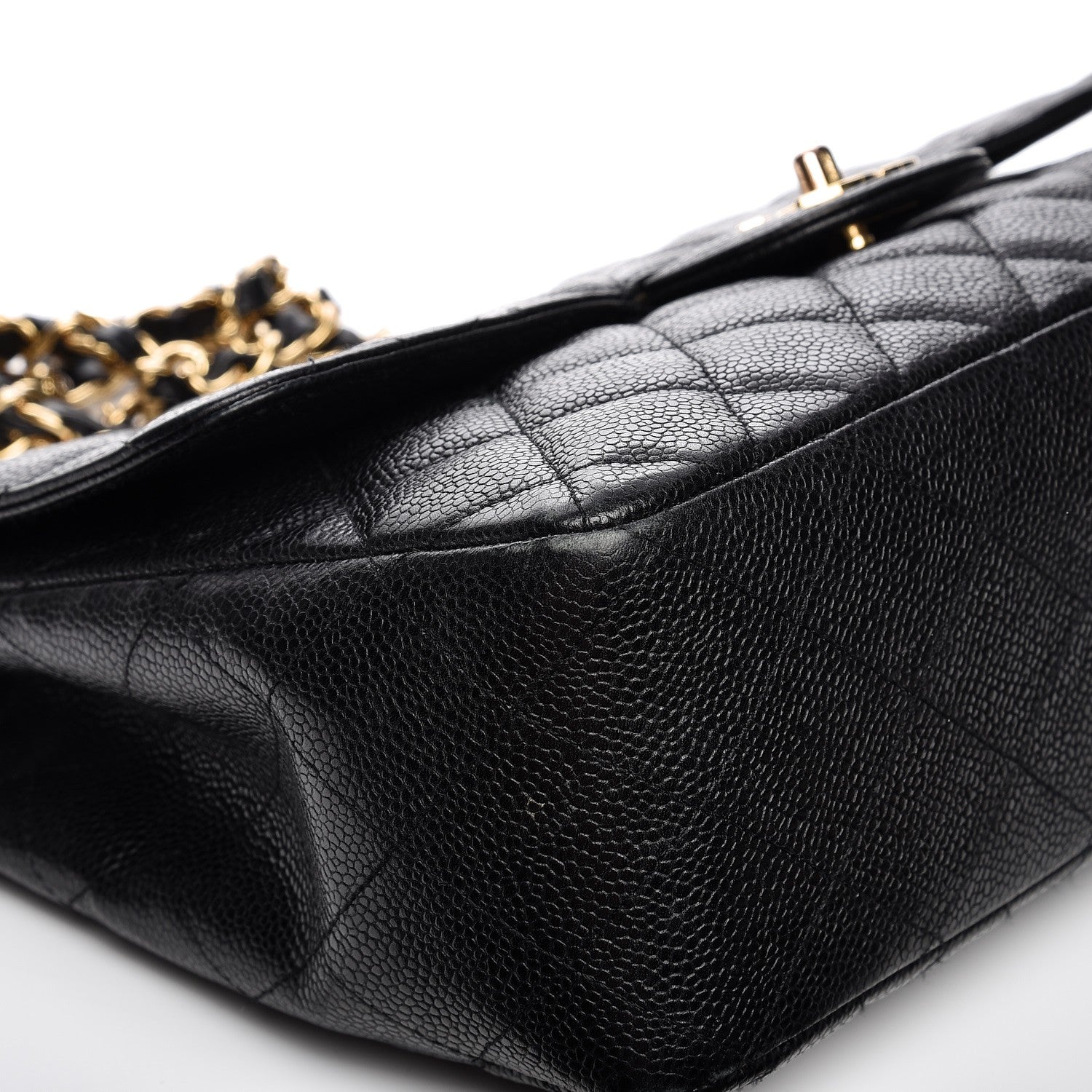 Chanel Caviar Quilted Jumbo Single Flap Black 10 of 14