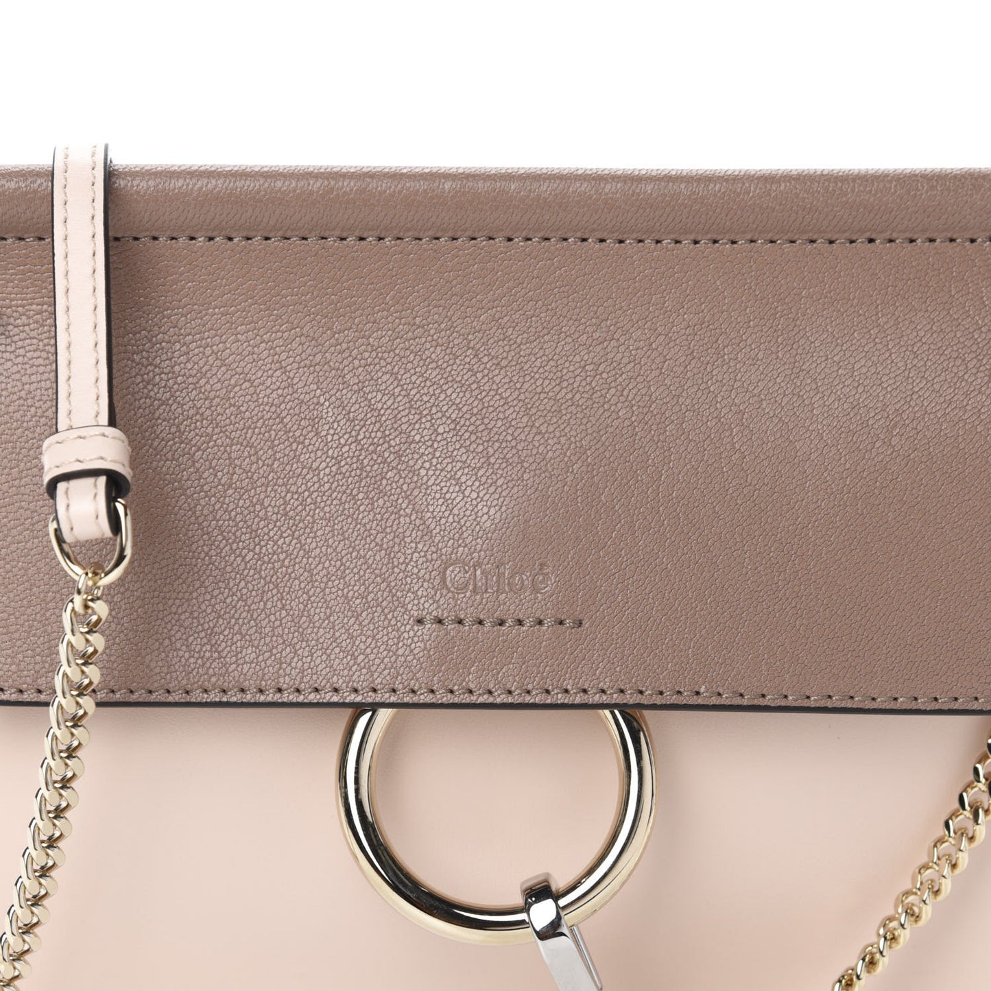 Goatskin Smooth Calfskin Mini Faye Chain Shoulder Bag Pink