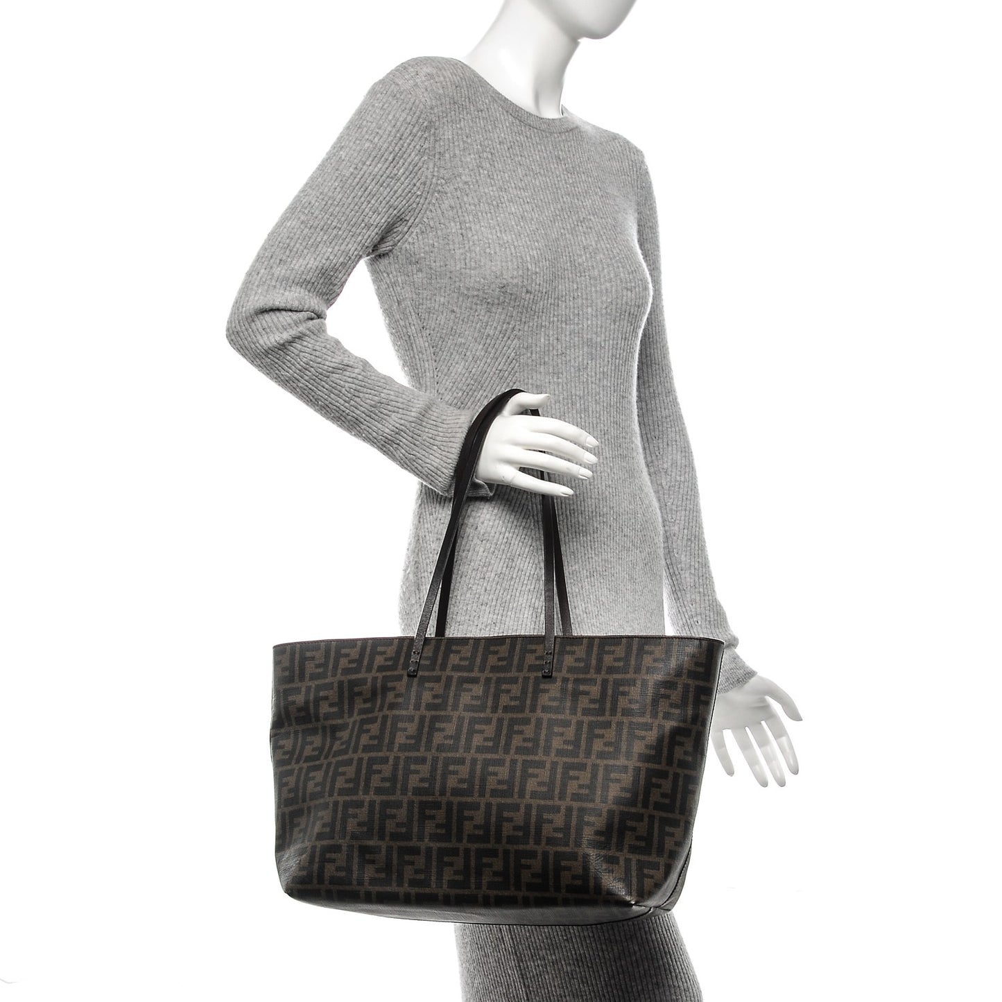 Zucca Spalmati Medium Roll Tote Tobacco Moro
