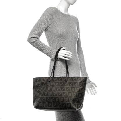 Fendi Zucca Spalmati Medium Roll Tote Tobacco Moro 2 of 7