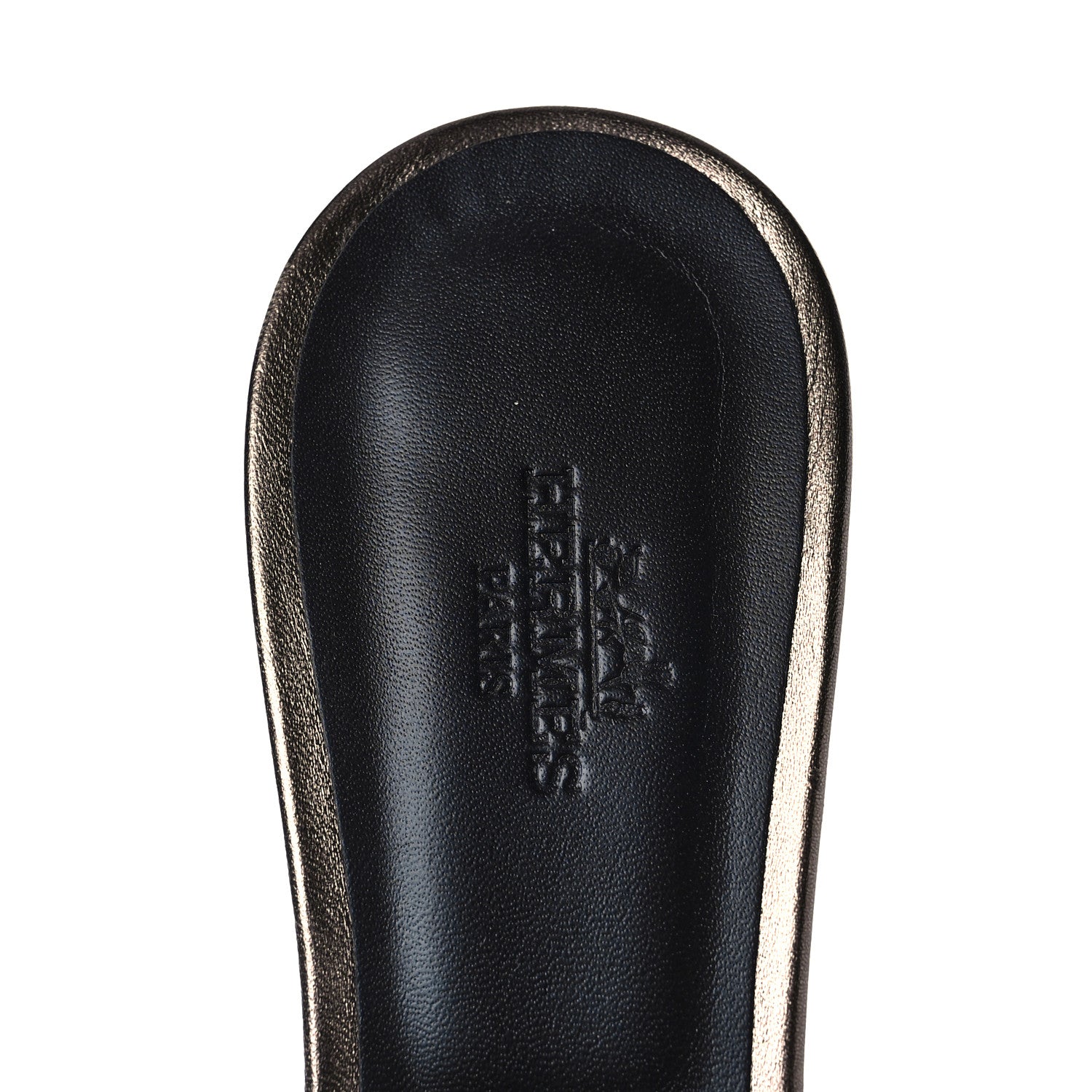 Hermes Metallic Nappa Oasis Sandals 36 Dore Vieilli 7 of 9