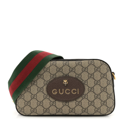 Gucci GG Supreme Monogram Web Neo Vintage Shoulder Bag Beige New Acero Crop 1 of 15