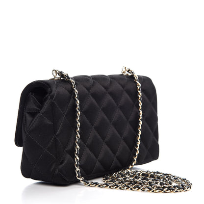 Chanel Satin Quilted Flap Black 3 of 8