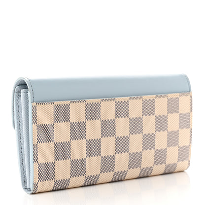 Louis Vuitton Damier Azur Sarah Wallet NM Bleu Olympe 4 of 8