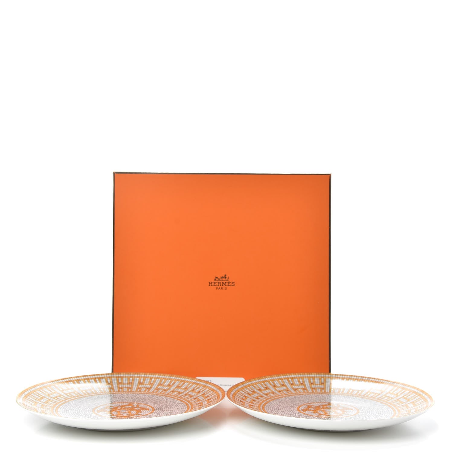 Hermes Porcelain Mosaique au 24 Dessert Plate Set of 2 6 of 6