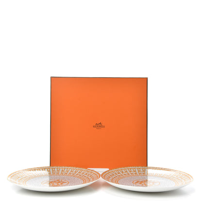 Hermes Porcelain Mosaique au 24 Dessert Plate Set of 2 6 of 6