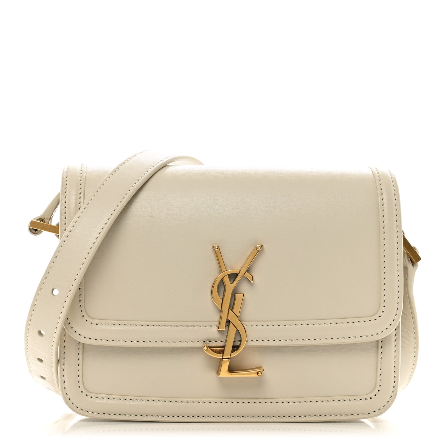Smooth Calfskin Monogram Small Solferino Satchel  Blanc Vintage