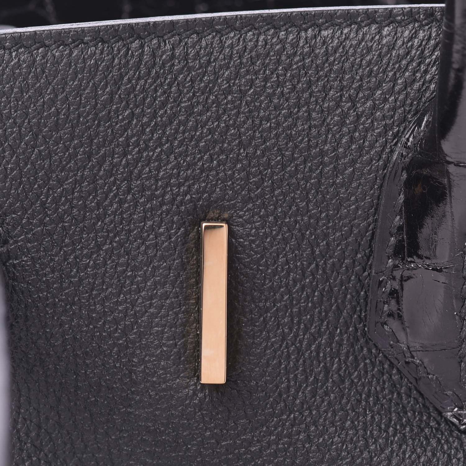 Hermes Taurillon Novillo Shiny Niloticus Crocodile Birkin Touch 30 Black 25 of 32
