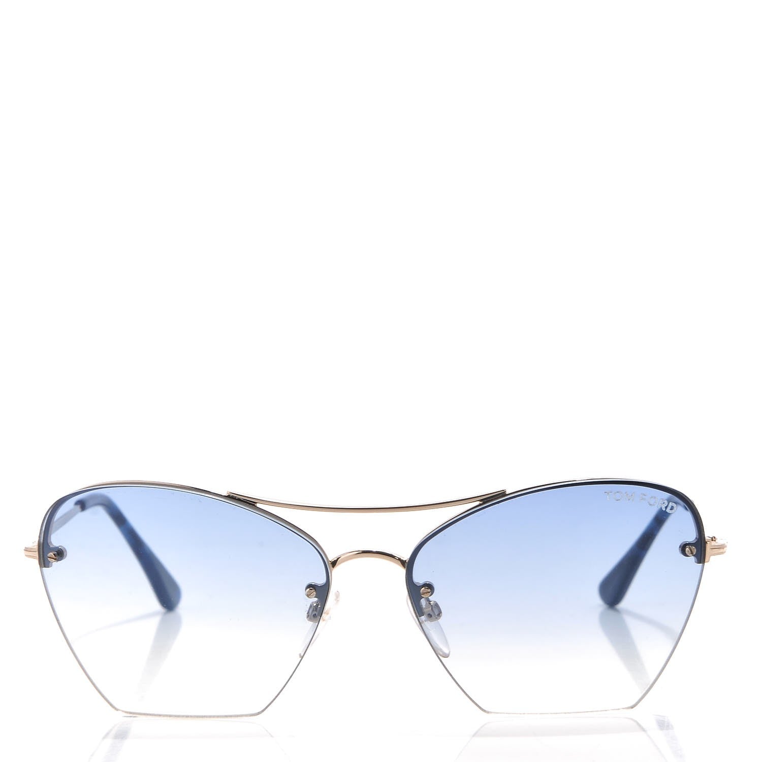 Tom Ford Annabel Aviator Sunglasses TF507 Rose Gold Blue 2 of 8