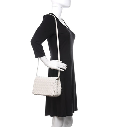 Bottega Veneta Nappa Intrecciato Shoulder Bag White 2 of 13